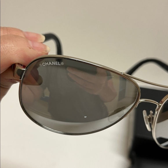 Chanel Metallic Aviator Sunglasses main image 10